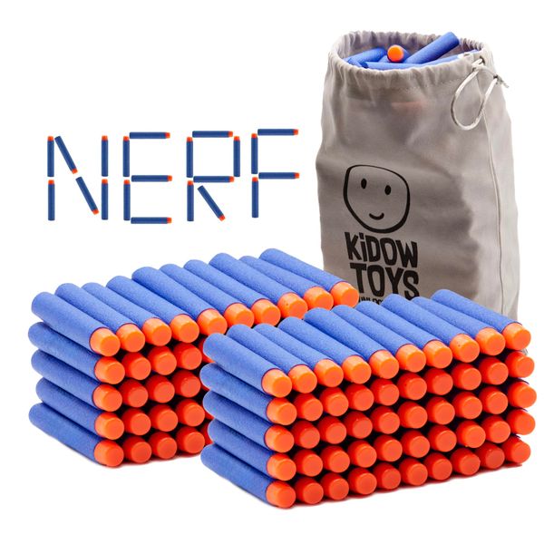 Kidow Toys Nerf Refill Bullets Darts Ammo Pack For Nerf N-strike Elite Series Toy Gun, Premium Nerf Bullets 1000 Pack, 400 Pack And 100 Pack For Nerf Gun Accessories