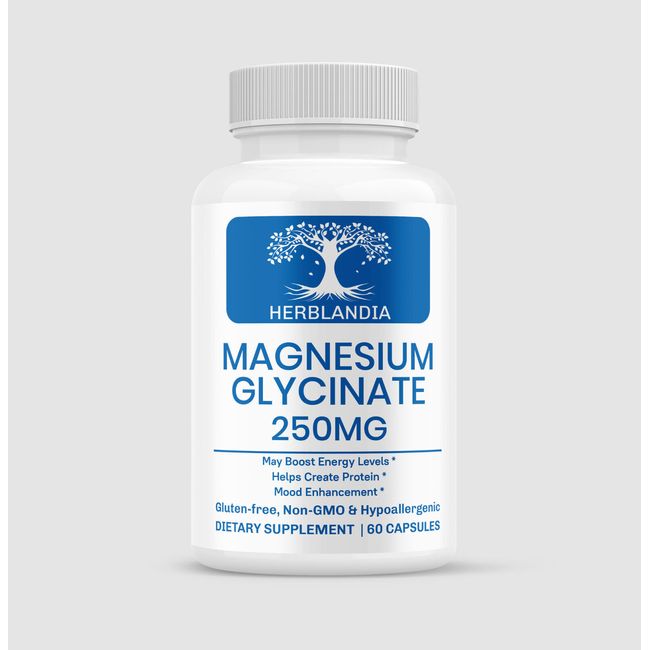 5 Bottles Magnesium Clycinate 250MG All Natural