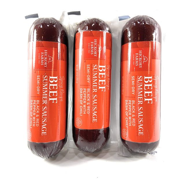  Hickory Farms Turkey Summer Sausage Net WT.10 OZ : Grocery &  Gourmet Food