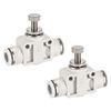 sourcing map Air Flow Control Valve, in-line Speed Controller Union Straight, 10mm Tube Outer Diameter 2Pcs
