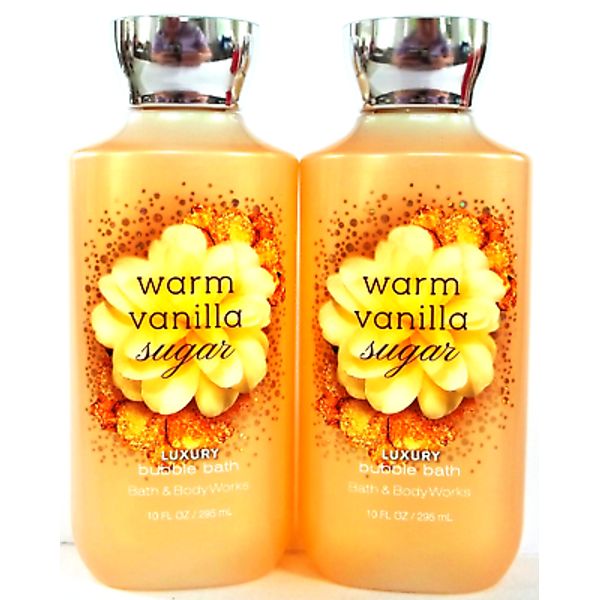 Bath Body Works WARM VANILLA SUGAR Luxury Bubble Bath, 10oz/295 mL, NEW x 2