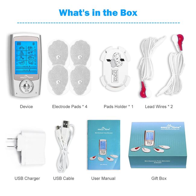 Easy@home Tens Electronic Pulse Stimulator Muscle Massager Unit
