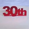 30th Birthday Cake Topper - Mirrored Red