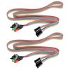 EMSea 2PCS PC Power Switch Button Cable Desktop Computer Case Motherboard On/Off/Reset/HDD Switch Cord Front Bezel Wire with Red Green LED Indicator Light