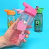 Tinc Plastic Straw Water Bottle Blush 21cm