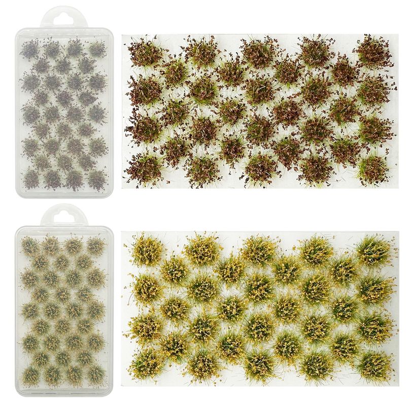 Woohome 2 Boxes Static Grass Tuft Model Grass Tufts Railway Artificial ...