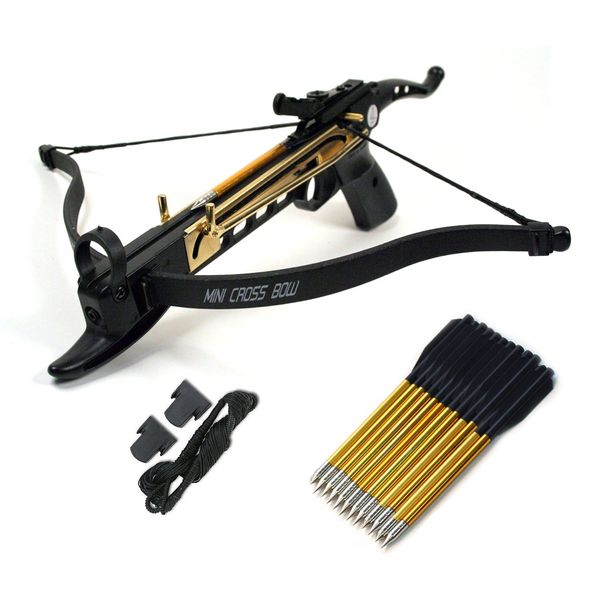 Ace Martial Arts Supply Cobra System Self Cocking Pistol Tactical Crossbow, 80-Pound with 39 Arrows, 2 Strings