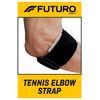 Futuro Sport Tennis Elbow Support Adjustable, Black, 1 Count