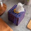 DizzyBee Tissue Box Holder Cube (Indigo) Tissue Box Covers Square Tissue Holder