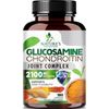 Glucosamine Chondroitin Tumeric MSM Triple Strength Joint Support 2100mg 180 Ct
