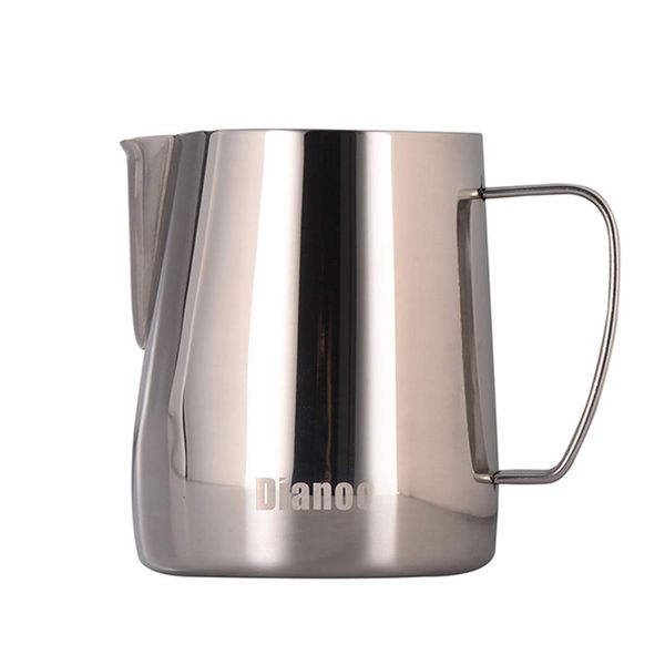 Dianoo Stainless Steel Milk Frothing Pitcher Creamer Frothing Pitcher Latte Art Cup for Espresso Cappuccino Coffee 350 ML