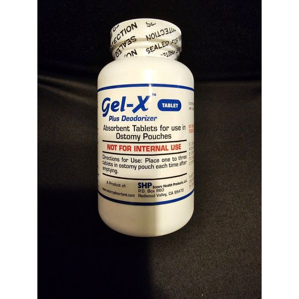 NEW Sealed 140 count GelX Absorbent Tablets Plus Deodorizer For Ostomy Pouch