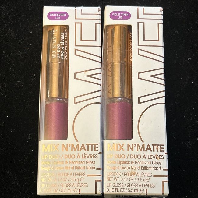 (2 X) Flower Mix N’ Matte Lip Duo Full Coverage Matte Lipstick #LD5 Violet Vixen