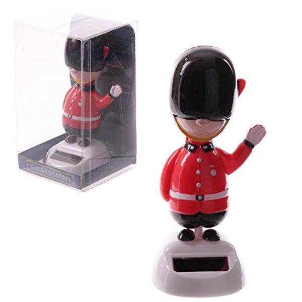 GIFT BRIT Solar Powered Pal, Novelty Guardsman Animated Toy Car Decor Kids Girl Toys Gift for Office Car Ornament Decoration, Height 12.5cm Width 5.5cm Depth 6cm