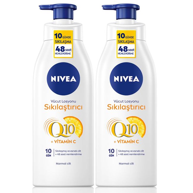 Nivea NIVEA Sıkılaştırıcı Vücut Losyonu Q10 Vitamin C 400ml,48 Saat Nemlendirme,10 Günde Sıkılaş X2adet