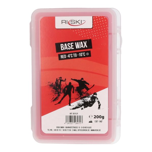 RiSki Ski Wax Base Wax Alpine Red 200 g
