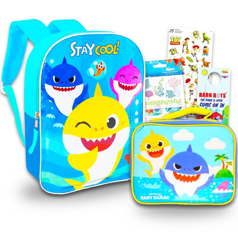 Pinkfong Baby Shark Baby Shark Backpack Lunch Box Set for Boys, Girls ...