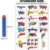 100 Nerf N Strike Blaster Compatible Dart Bullets, Compatible with All Elite 2.0 Series Blasters Blue