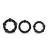 Stay Hard Beaded Cockrings Black
