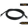 iMBAPrice 3' Cat5e Network Ethernet Patch Cable, 10 Pack, Black (IMBA-CAT5-03BK-10PK)