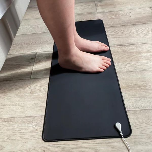 HUNAIGEE Grounding Mat Earthing UK for Improved Sleep 46x72cm Grounding Sheet Earthing Mat Grounding Well Mat Grounding Mouse Pad for Bed, Feet, Yoga, Better Sleep Black