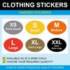 Oval Size Stickers, S Small, 500