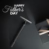 SHAVING REVOLUTION Long Handle Double Edge Safety Razor - Butterfly Open Razor 10 Japanese Stainless Steel Double Edge Blades - Close, Clean Shaving Razor Men, Black Long Handle, 12 Piece Set