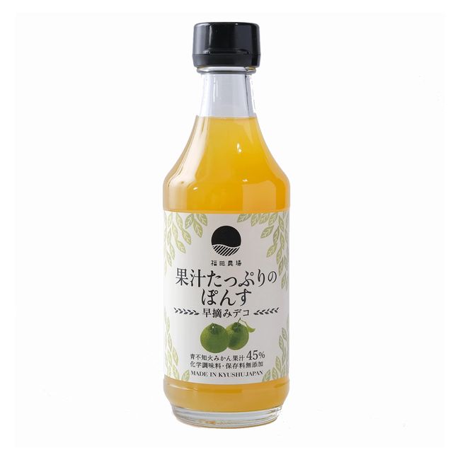 Fukuda Farm [45% Fruit Juice, Ponzu] Juice Plenty of Ponsu, Early Picking, Deco, Shiranui, Additive-Free, Soy Sauce Free (1 Bottle)