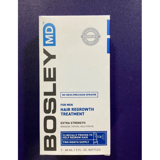 NEW Bosley MD Men Hair Regrowth Treatment Extra Strength Fast SHIPPING! NEW 4/24