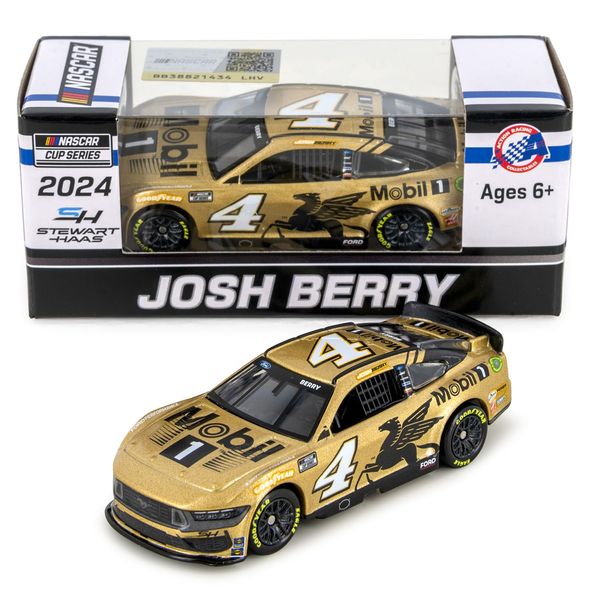 Lionel Racing Josh Berry 2024 Mobil 1 50th Anniversary Gold Diecast Car 1:64 Scale