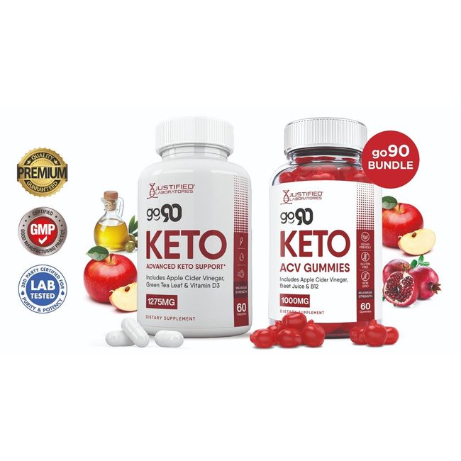 Go 90 Keto ACV Gummies & Keto ACV Pills 1275MG Bundle