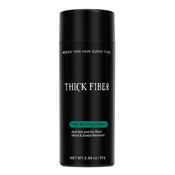 THICK FIBER Hair Building Fibres (Pack of 1, WHITE) Hair Fibres for Thinning Hair | Hair Powder for Thinning Hair 25g Bottle | Make Hair Look Thicker in Seconds with hair filler | for Women & Men