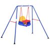 Kids Swing Playset w/ Baby Seat and Safety Harness for Backyard Playground