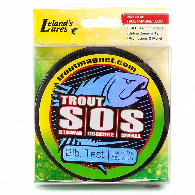 Leland's Lures Trout Magnet S.O.S. Fishing Line, Fishing Equipment and Accessories, 350 yds, 2 lb Test