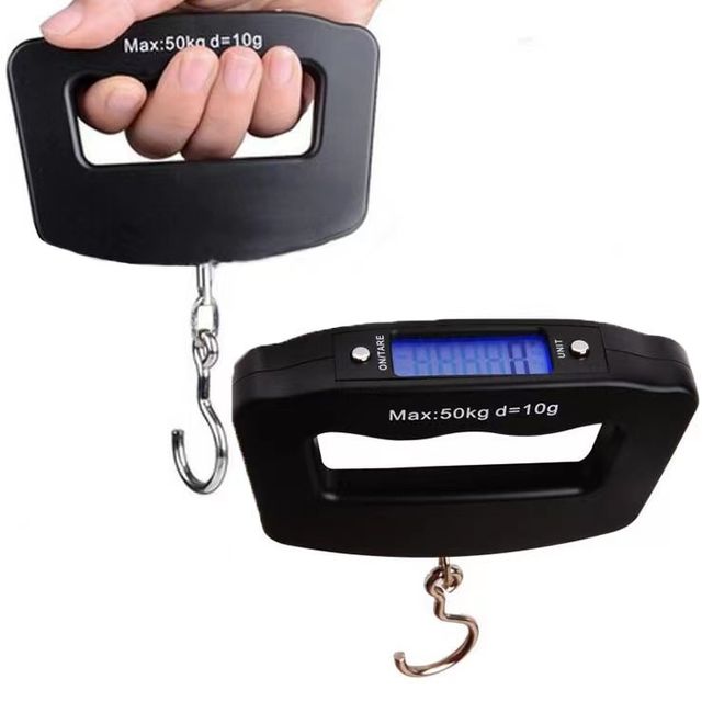 Portable Hand Held Digital Luggage Scale 50Kg 10g Fish Hook