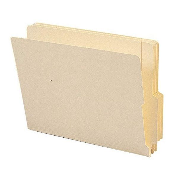 Smead End Tab File Folder, Shelf-Master® Reinforced 4" High Tab 1-1/8" Up from Bottom, Letter Size, Manila, 100 per Box (24179)