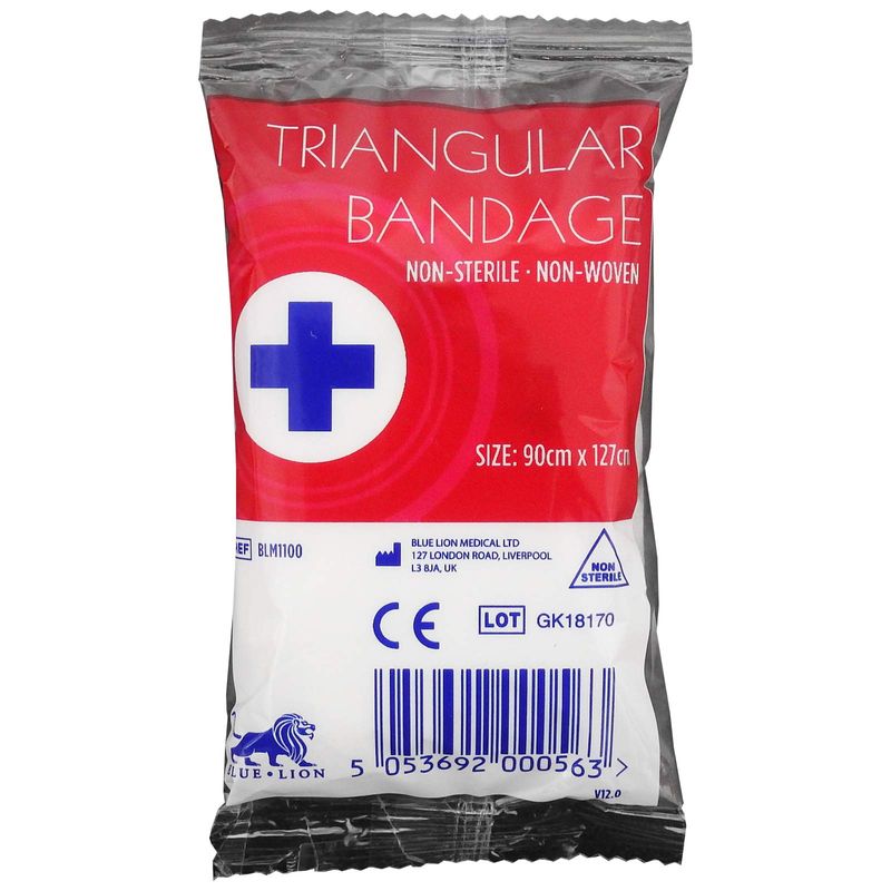 25 Pack Blue Lion First Aid Individually Packed Triangular Arm Support ...