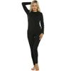 ViCherub Womens Thermal Underwear Set Long Johns Base Layer Fleece Lined Cold Weather Soft Top Bottom Black 2XL