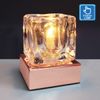 Ambient Glass Ice Cube Touch Dimmable Table Lamp Copper Base with G9 Bulb M0111