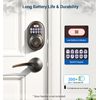 Veise Keyless Entry Door Lock, Electronic Keypad Deadbolt, Keyed Entry, Auto ...