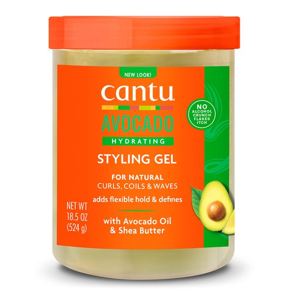 Cantu Avocado Hydrating Gel Flexible Hold with Avocado Oil & Shea Butter 18.5 oz / 524 g