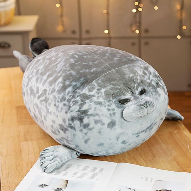 Sironoa Body Pillow, Plush, Cute, Realistic Seal, Large, Animal, Nap Pillow, Cushion, Fluffy, Mochi, Girls, Children, Birthday, Gift, Celebration, Decoration, Multi-functional, Chair, Sofa, Backrest, Office, 30 Cm