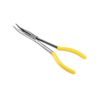 QWORK Telefonzange gebogen, Gebogen spitzzange, 25°, extra lang, 280mm