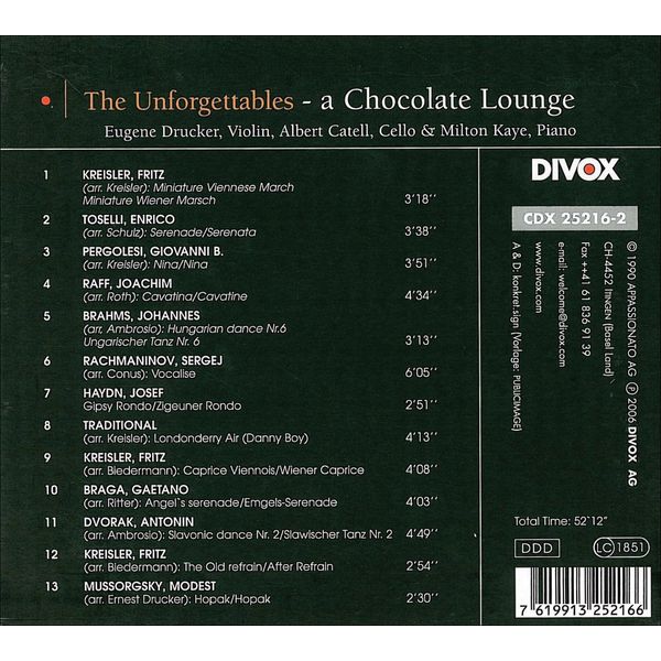 Chocolate Lounge: The Unforgettables