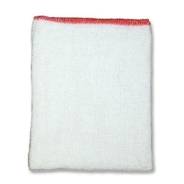Professional Kitchen Dish Cloth With Red Border 100 Pcs Packs (White)