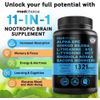 11-in-1 Nootropic Brain Supplements Memory & Focus Supplement with Ginkgo Bi...