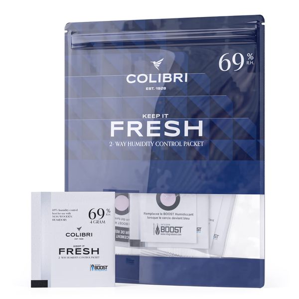 Colibri Fresh - Humidity Control Packs – RH 69%, 4 Grams – 12 Two Way Humidity Packs - Keep Your Herbs, Reeds, Cigars & Instruments Fresh – Powered by Integra Boost™ Technology