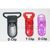 10 Baby Pacifier Badge T Plastic Clips Bib Holder CLEAR