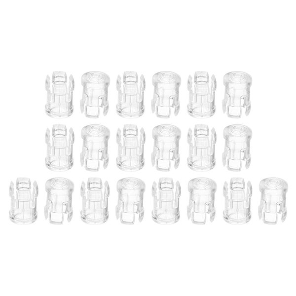 PATIKIL 20pcs 3mm Clear Light Emitting Diode Holder Clip LED Lamp Socket Bulb Cap Protective Cover Bezel Mount Panel Display Transparent