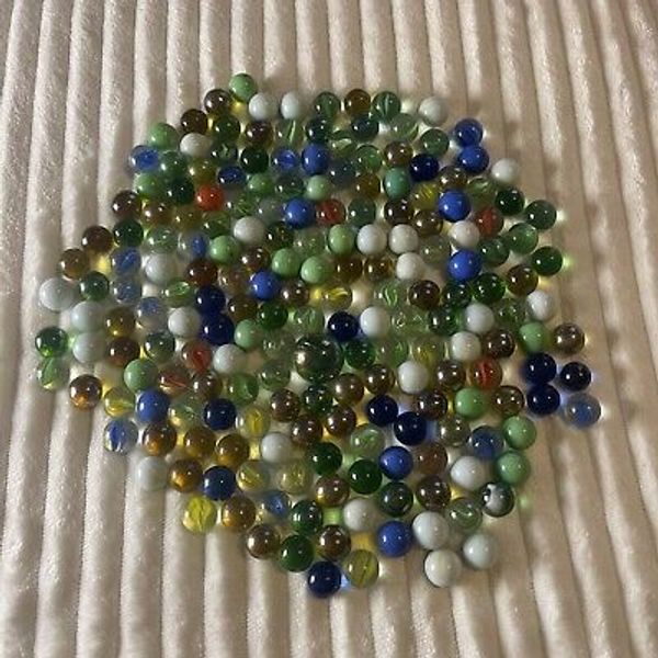 200 Vintage Glass Marbles Large Bundle